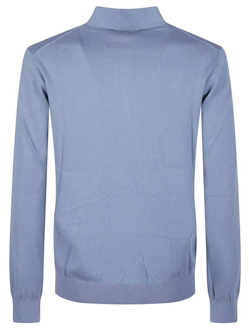 Etro Long-Sleeve Cotton Polo Shirt