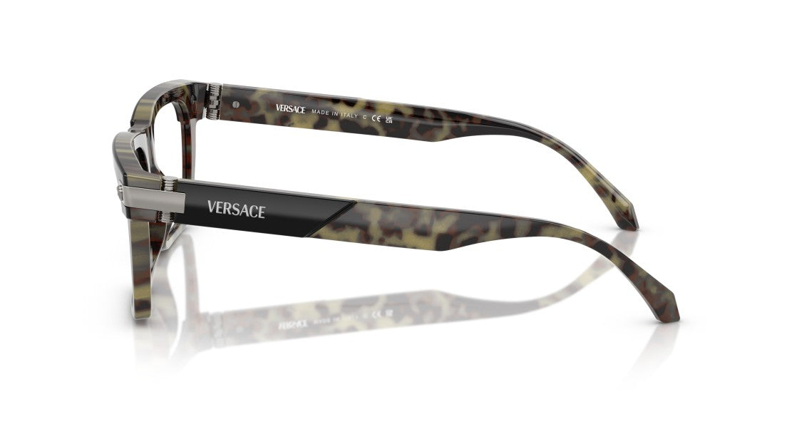 Versace 0Ve3354 Oversized Square Frame Tortoiseshell Versace Eyeglasses
