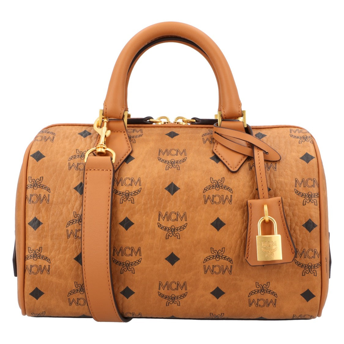Mcm Ella Boston Bag In Visetos