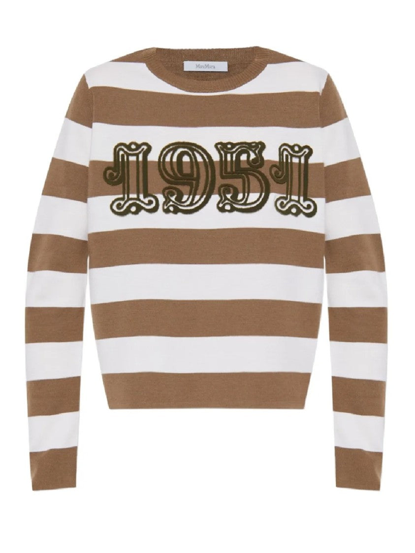 Max Mara Vintage-Style Striped Knit Sweater