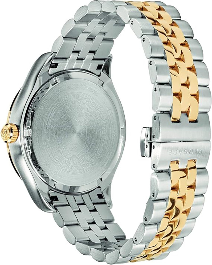 Versace Two-Tone Stainless Steel Versace Hellenyium Watch With Blue Dial
