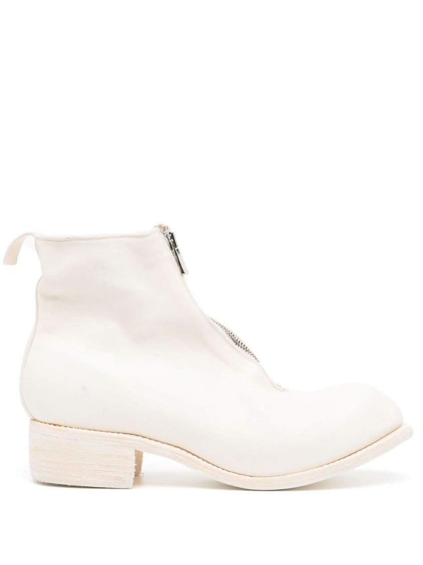Guidi Bianco Ankle Boots In Luxurious Horse Leather