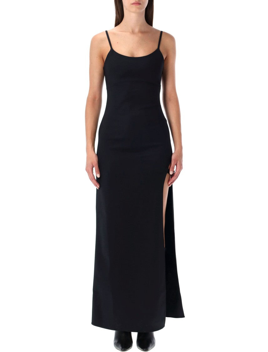 Coperni Black Garter Belt Maxi Dress