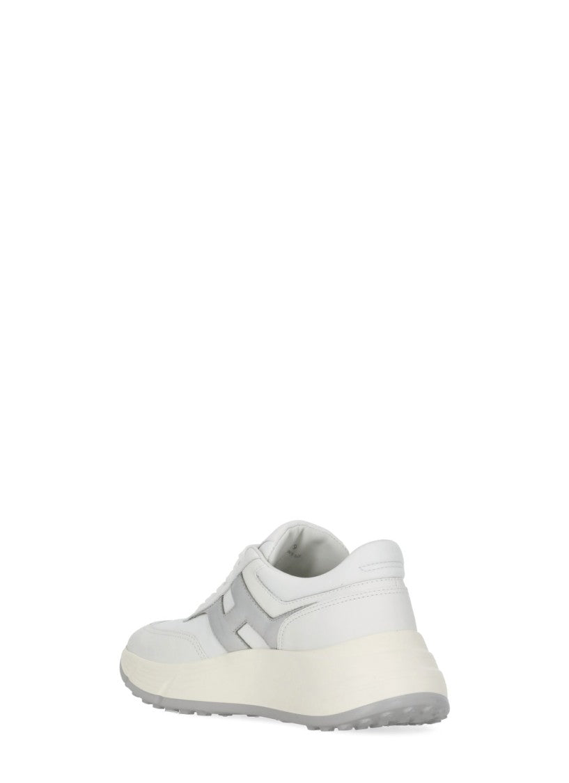 Hogan Low-Top Smooth Leather Sneakers With Silver Logo