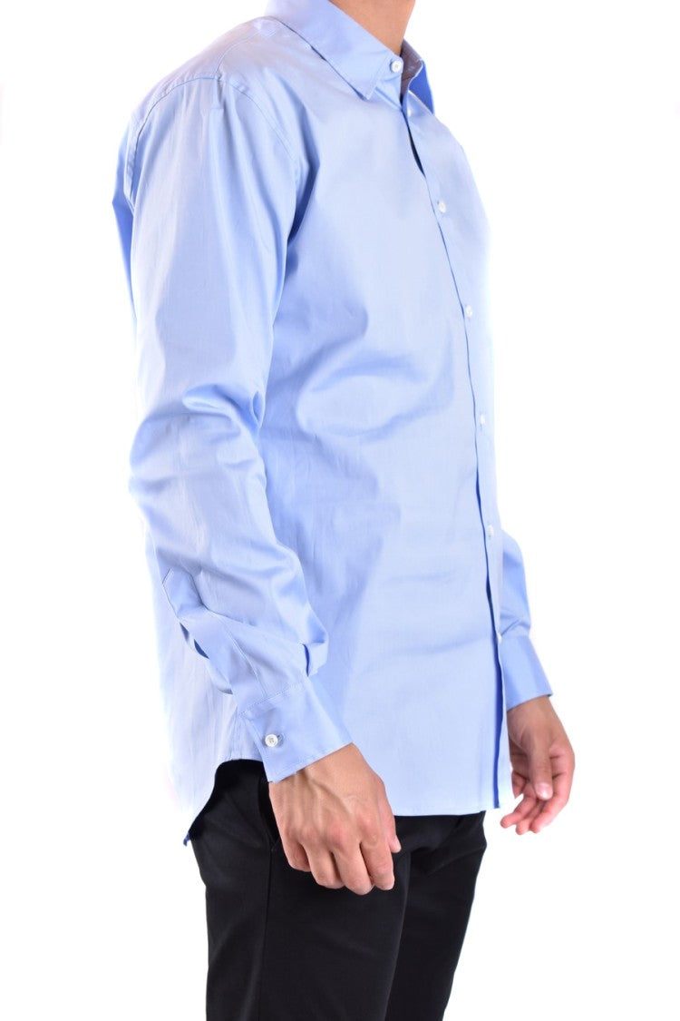 Dsquared2 Button-Down Blue Shirt With Smooth Texture