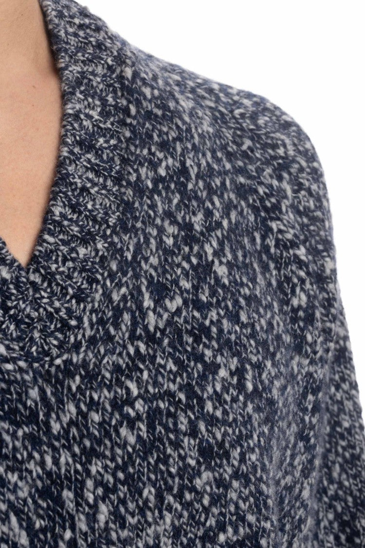 Drumohr V-Neck Wool Mouliné Sweater