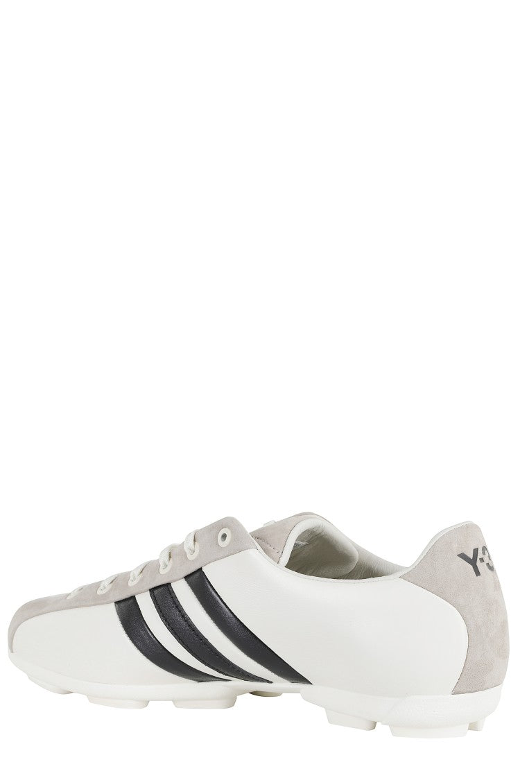 Y-3 White Field Suede-Inserts Leather Sneakers
