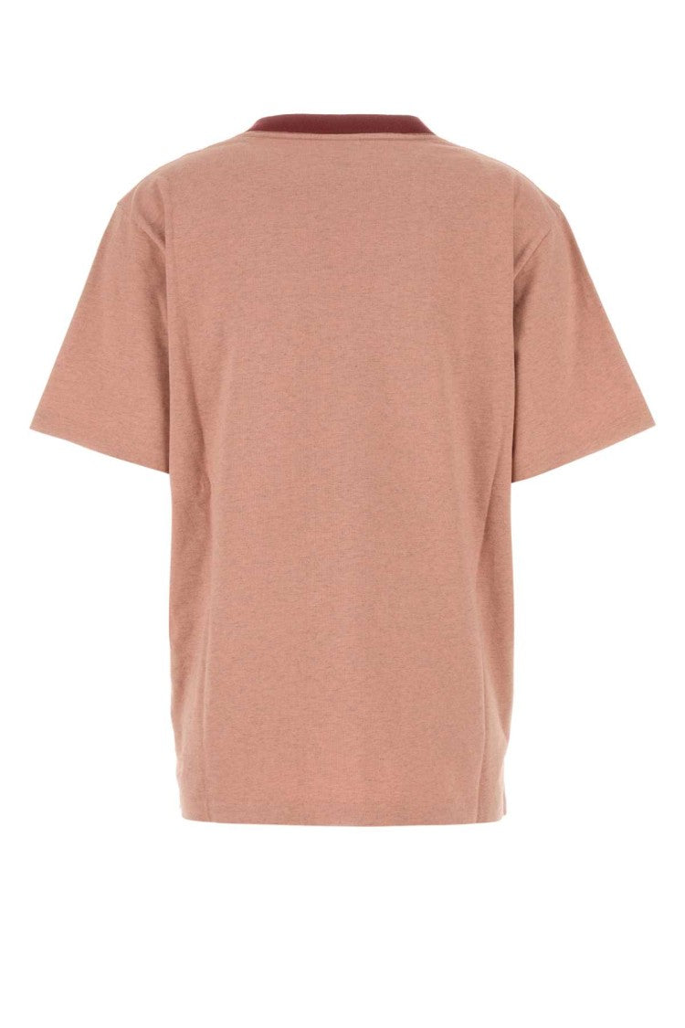 Chloé Melange Dark Pink Cotton T-Shirt