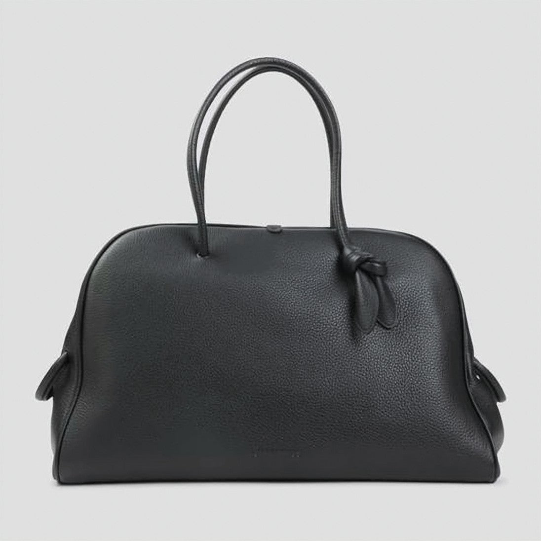 Jacquemus Textured Calf Leather Shoulder Bag With Knot Detail