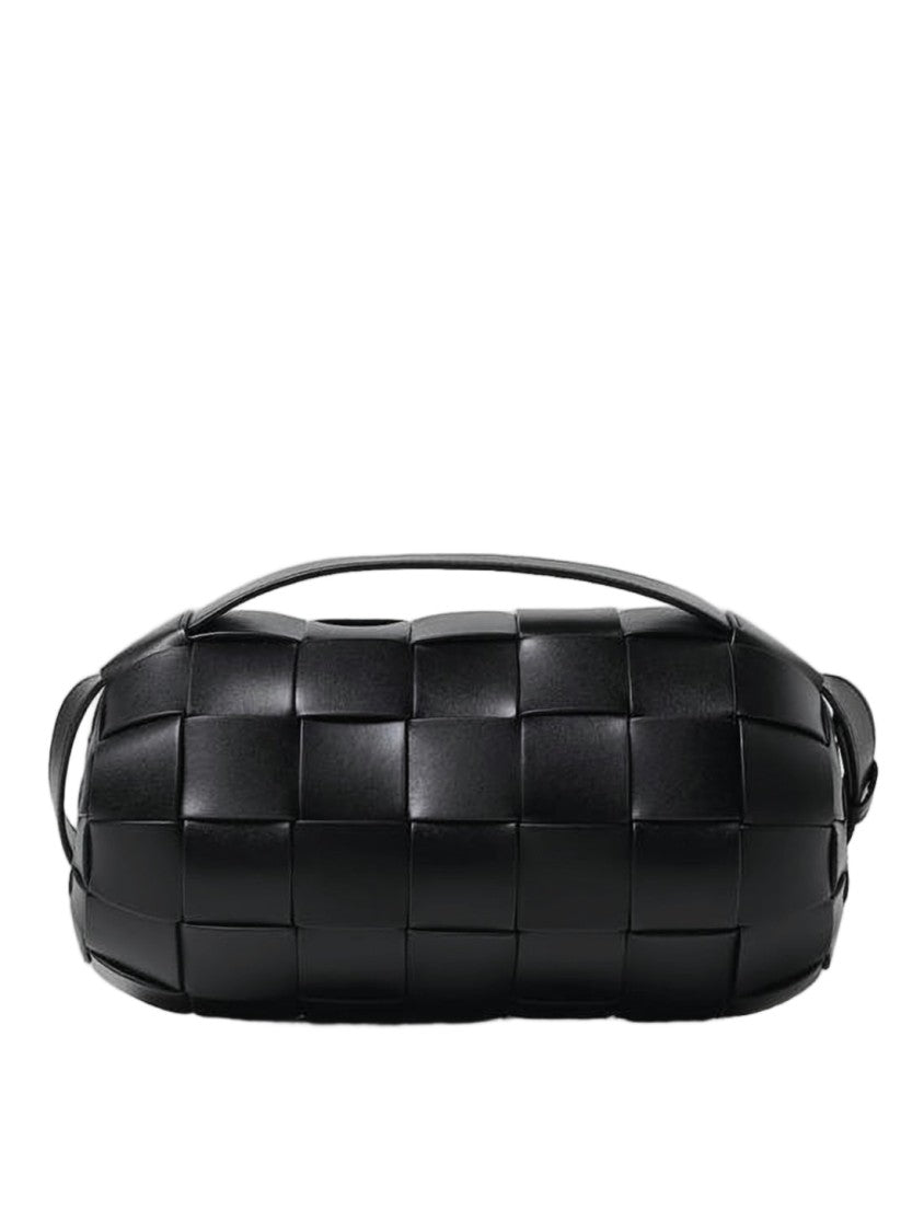 Bottega Veneta Woven Black Calf Leather Belt Bag