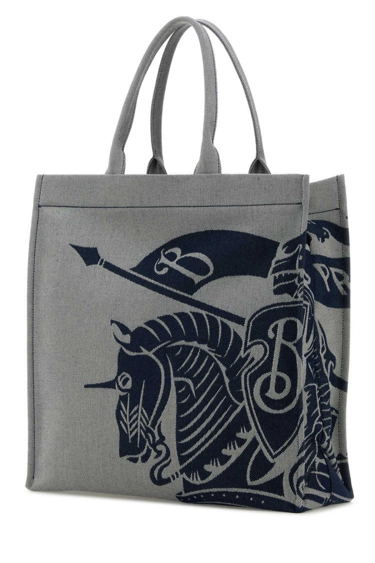 Burberry Embroidered Canvas Shopping Bag