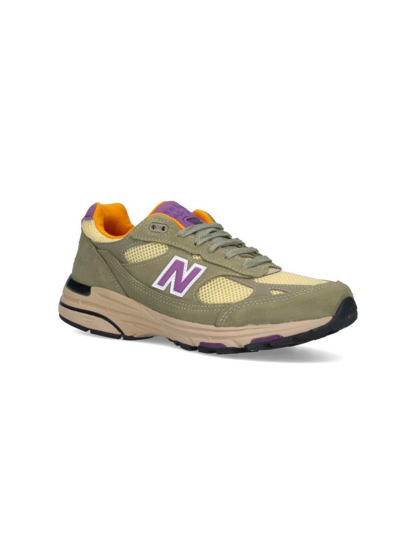 New Balance Suede Sneakers With Breathable Mesh And Accented Logos