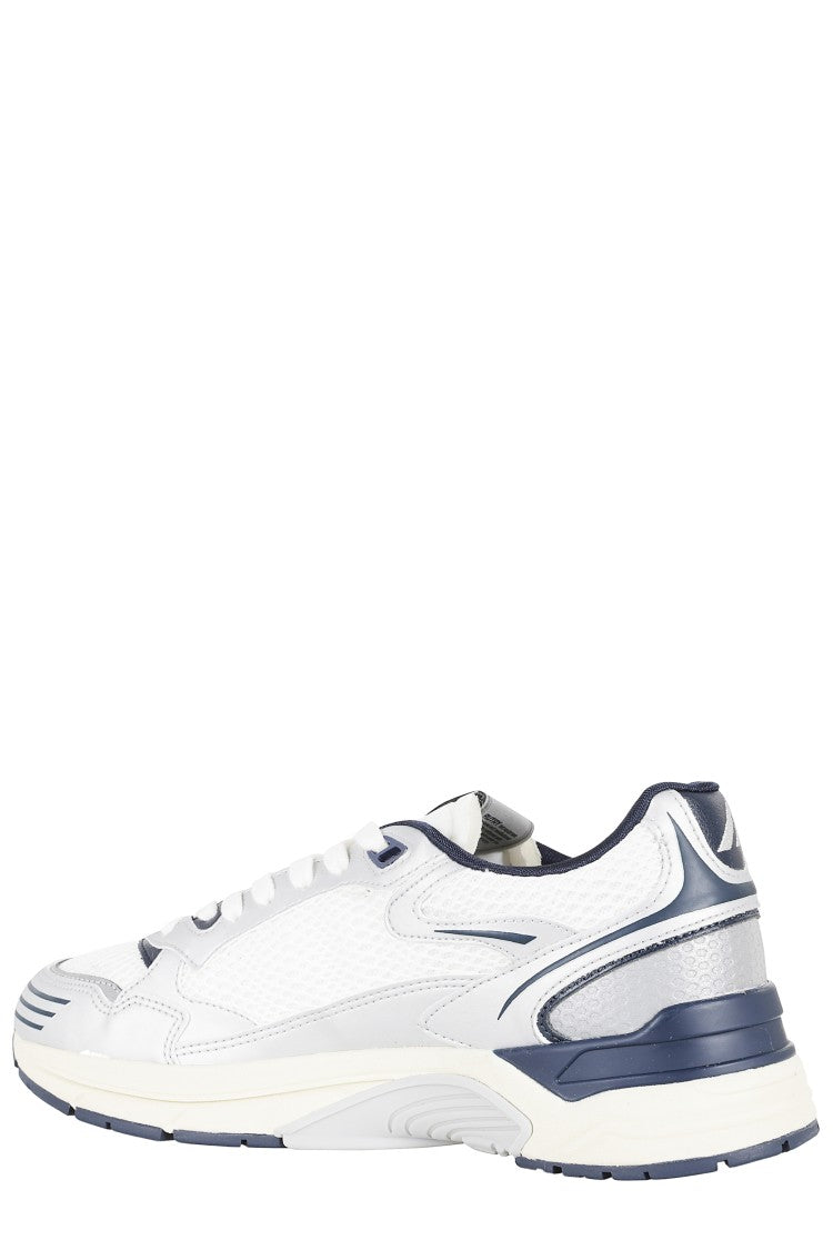 Autry Silver Blue Hyperway Low Mesh Leather Sneakers