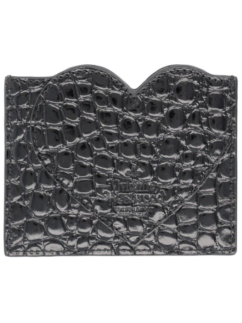 Vivienne Westwood Heart Glossy Calf Leather Cardholder