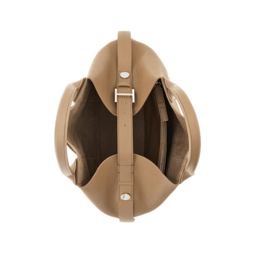 Hogan Beige Structured Leather Handbag