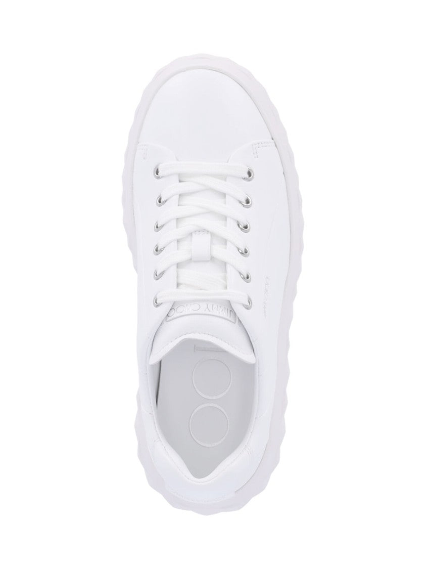 Jimmy Choo "Diamond Light Maxi/F" Sneakers – White