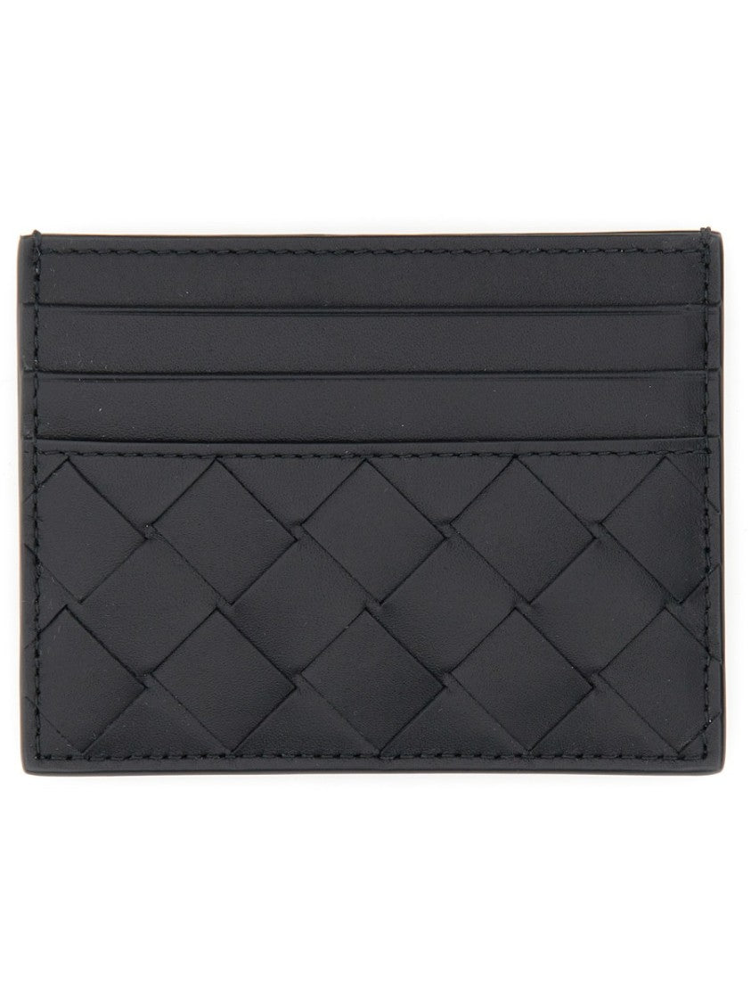 Bottega Veneta Woven Leather Cardholder With Refined Finish