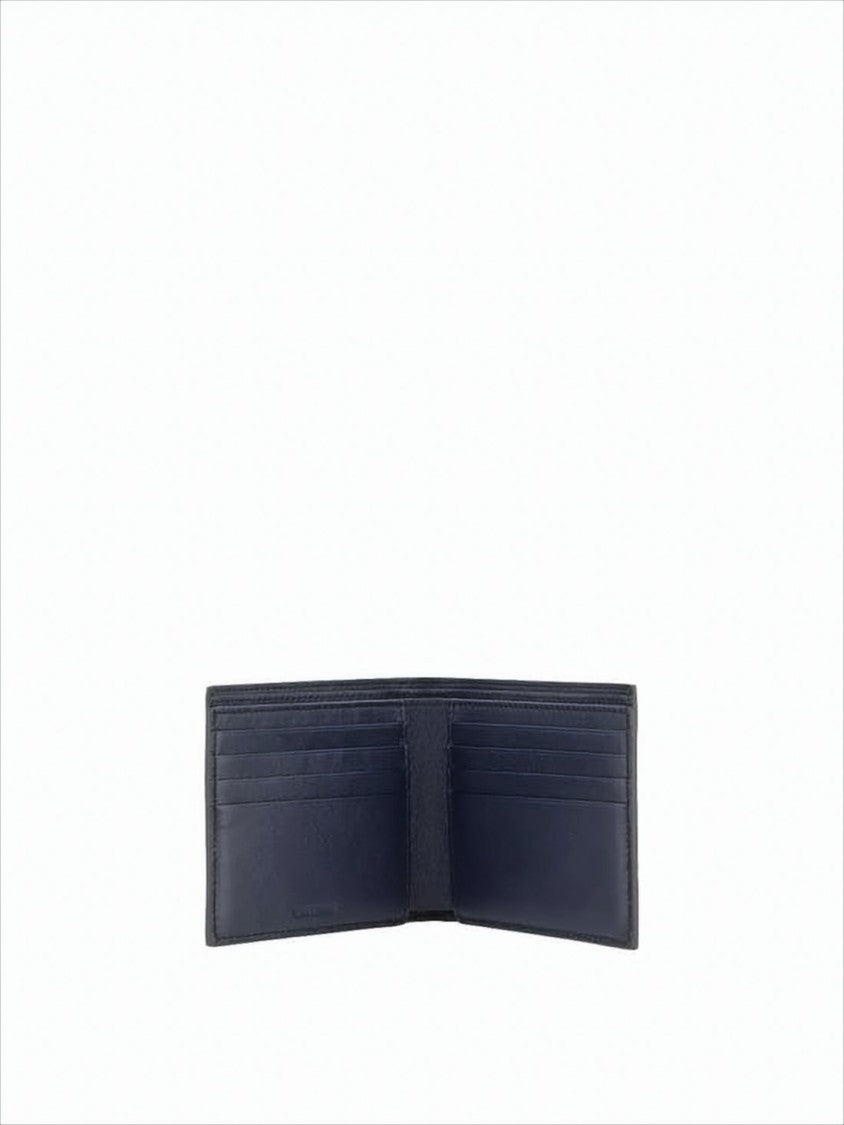 Balenciaga Textured Calf Leather Bifold Wallet With Embossed Logo