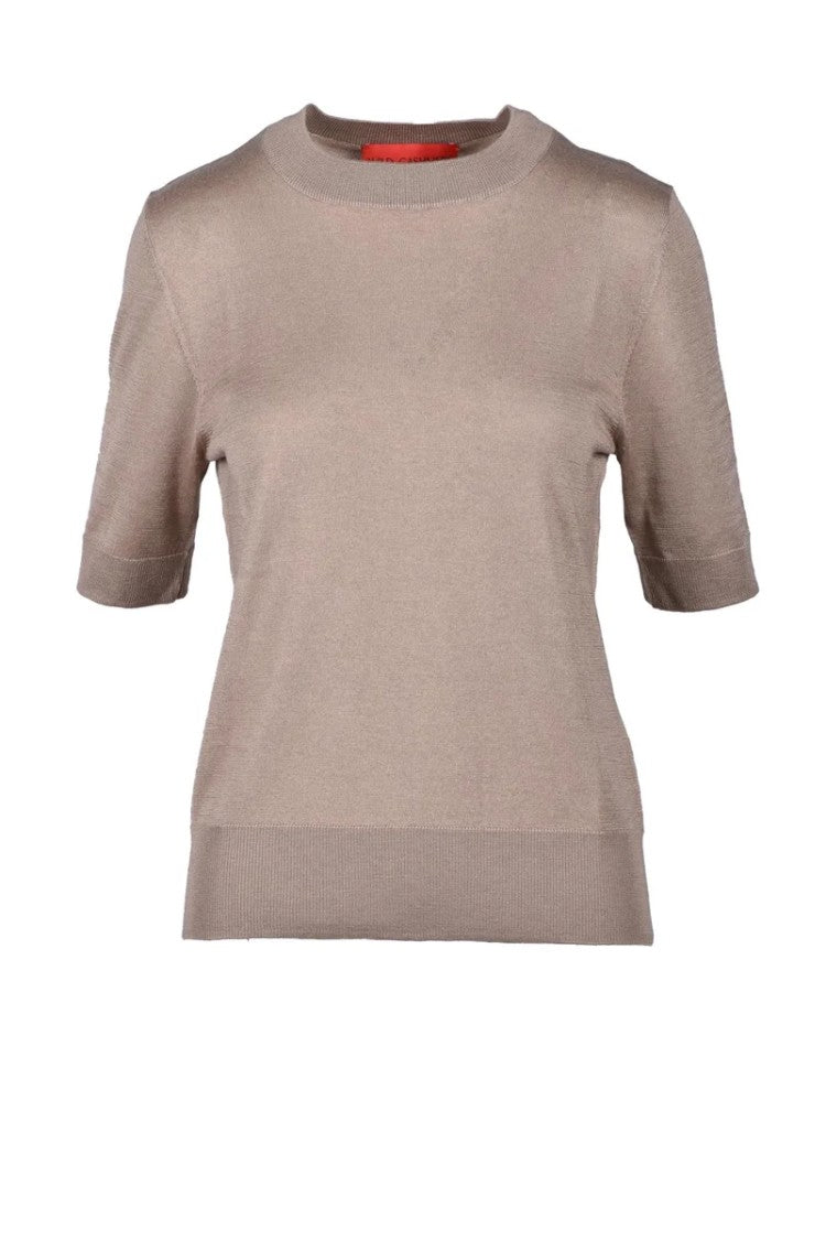 Wild Cashmere Silk And Cashmere Knit Top - Taupe