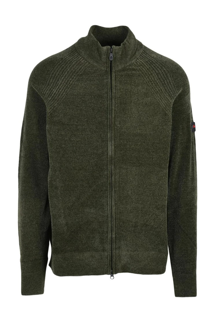 Peuterey Denis Chenille Cardigan - Military Green