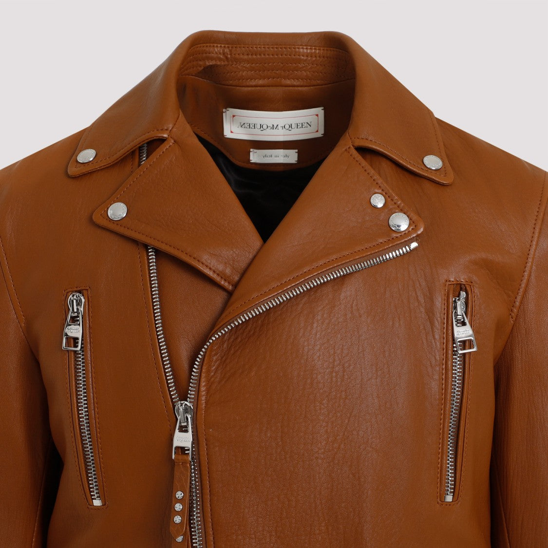 Alexander Mcqueen Essential Leather Biker Jacket