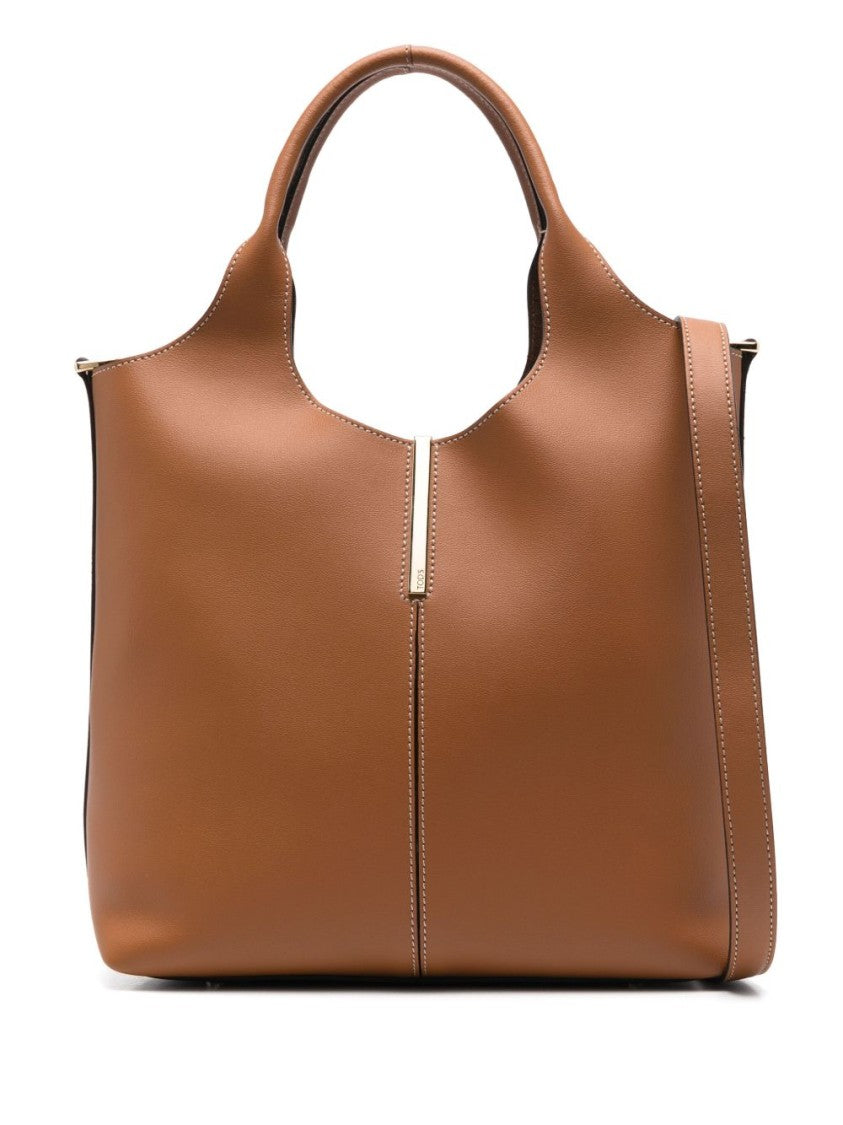 Tod's Spacious Calfskin Leather Tote Bag