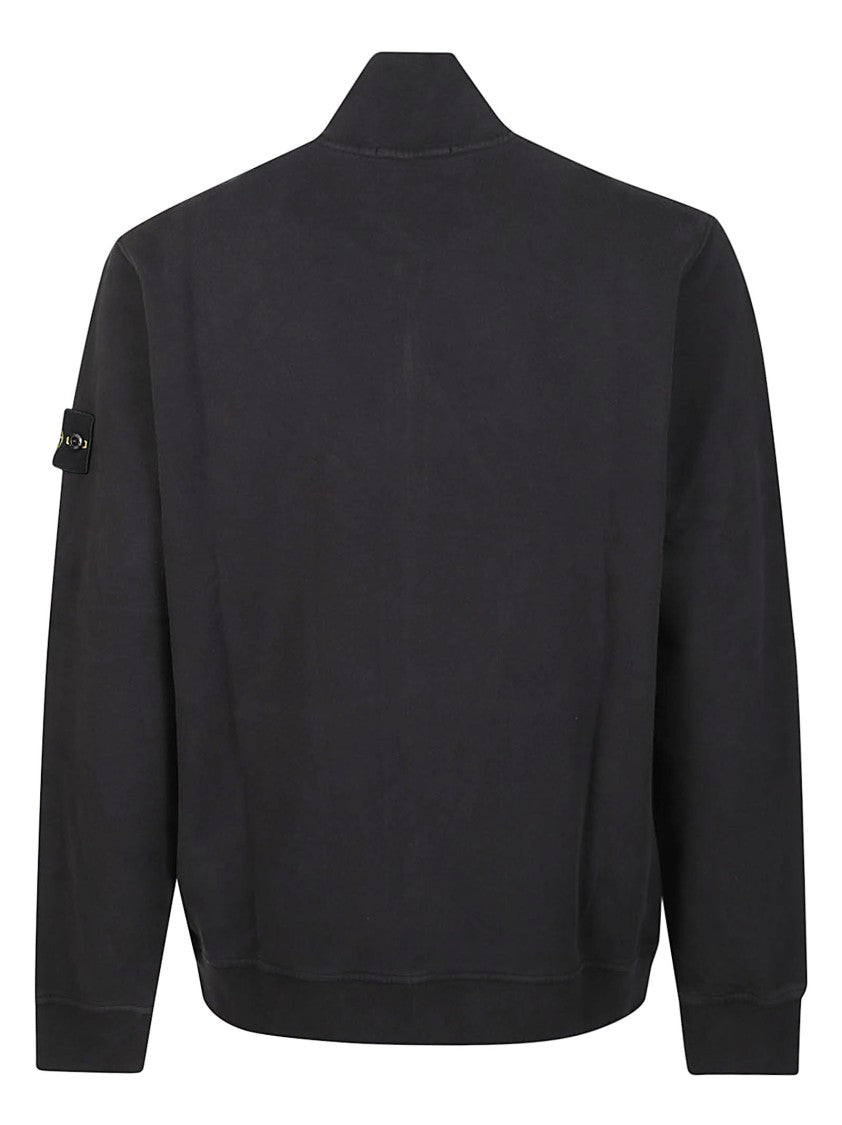 Stone Island Minimalistic Full-Zip Cotton Sweatshirt