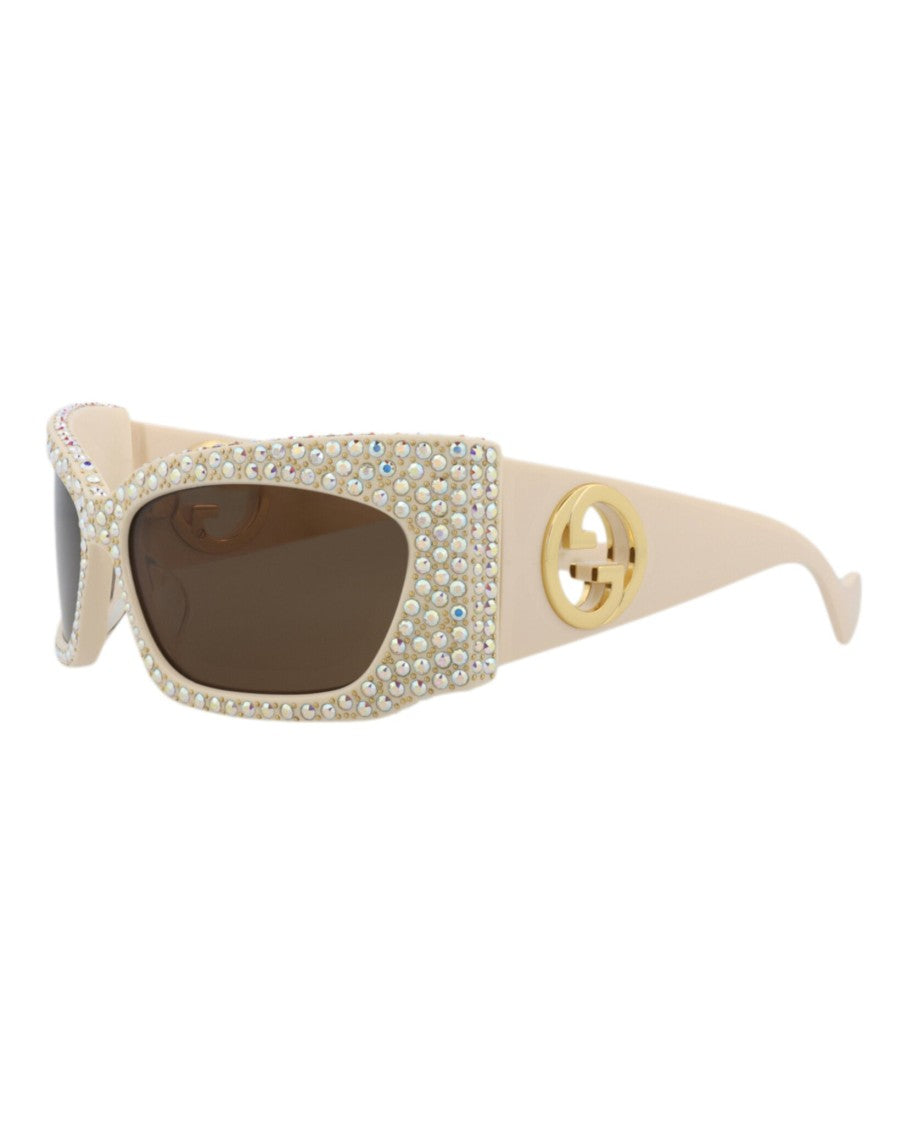 Gucci Shield-Frame Recycled Acetate Sunglasses