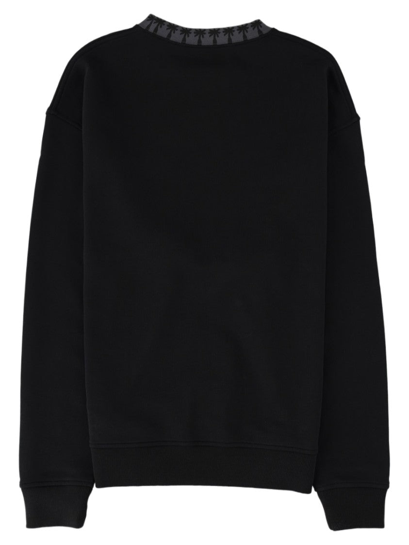 Palm Angels Relaxed-Fit Minimalist Pocket Black Sweatshirt