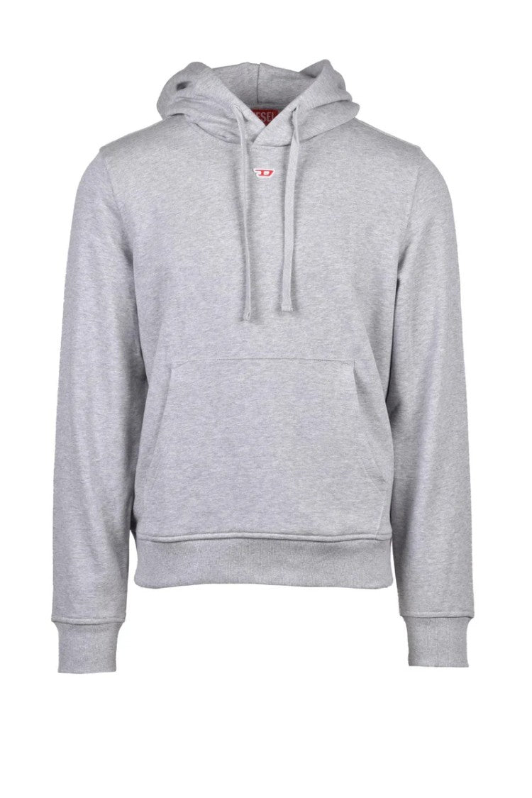 Diesel Grey Cotton Men's Hoodie Sweatshirt
