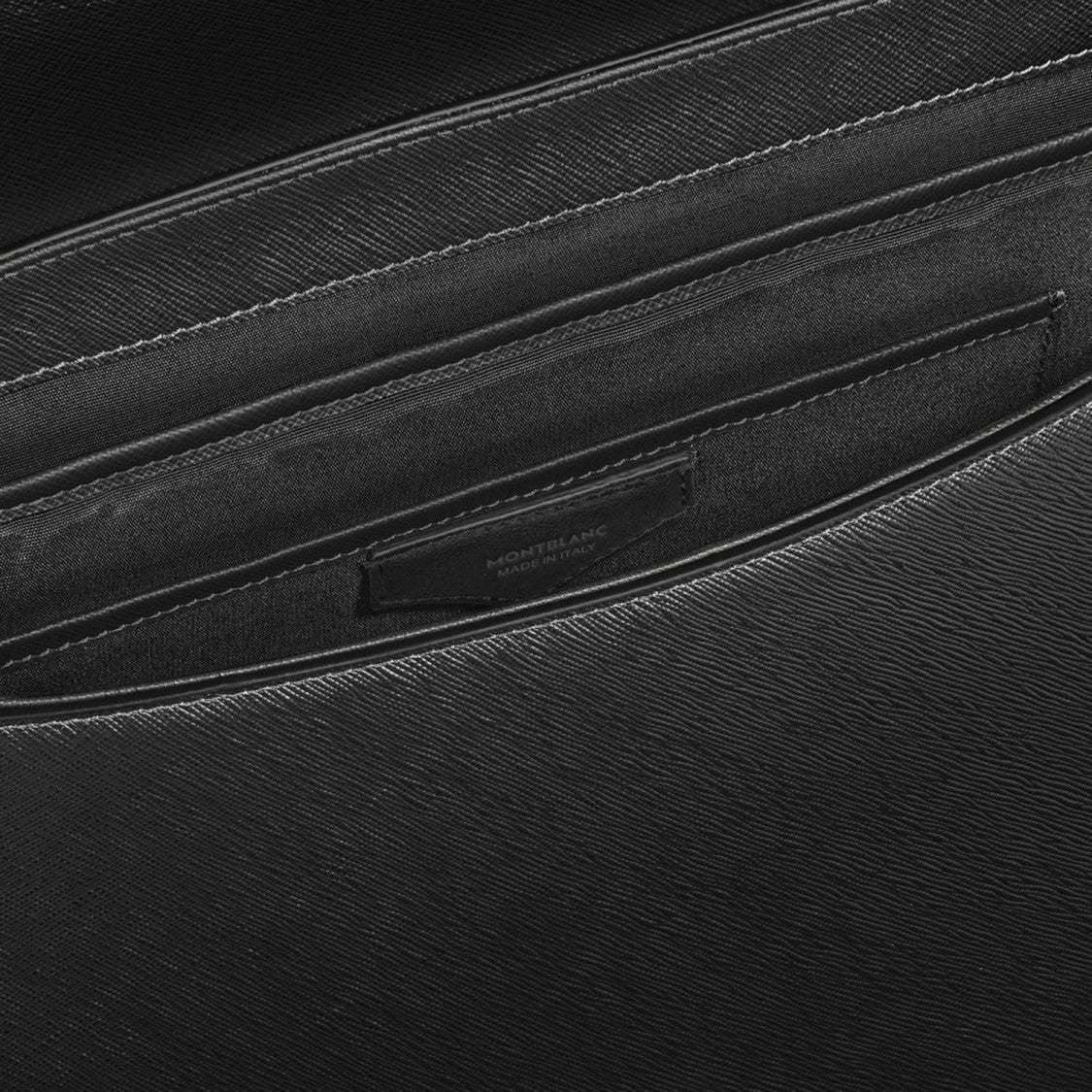 Montblanc Black Leather Flap Bag