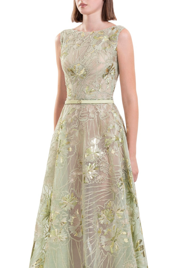 Saiid Kobeisy Embroidered Tulle Dress