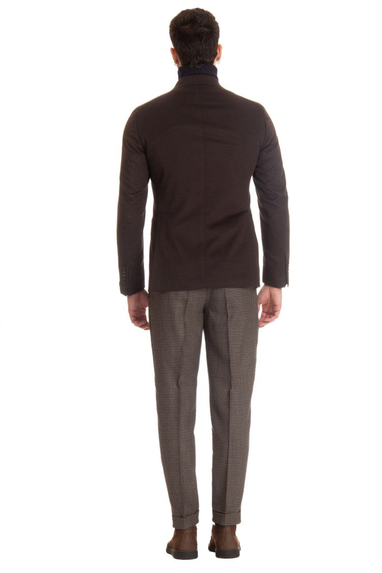 Tagliatore Double-Breasted Virgin Wool Jacket Pino Lerario Line
