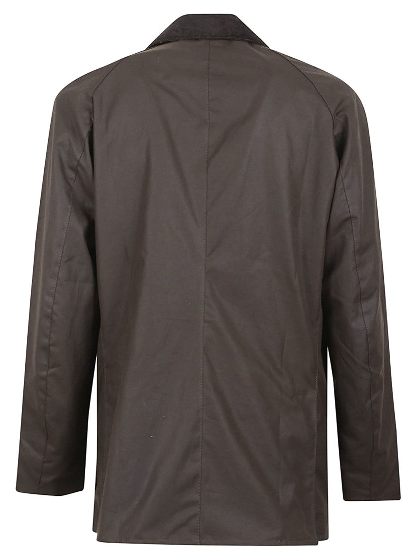 Barbour Classic Waxed Cotton Jacket With Corduroy Collar