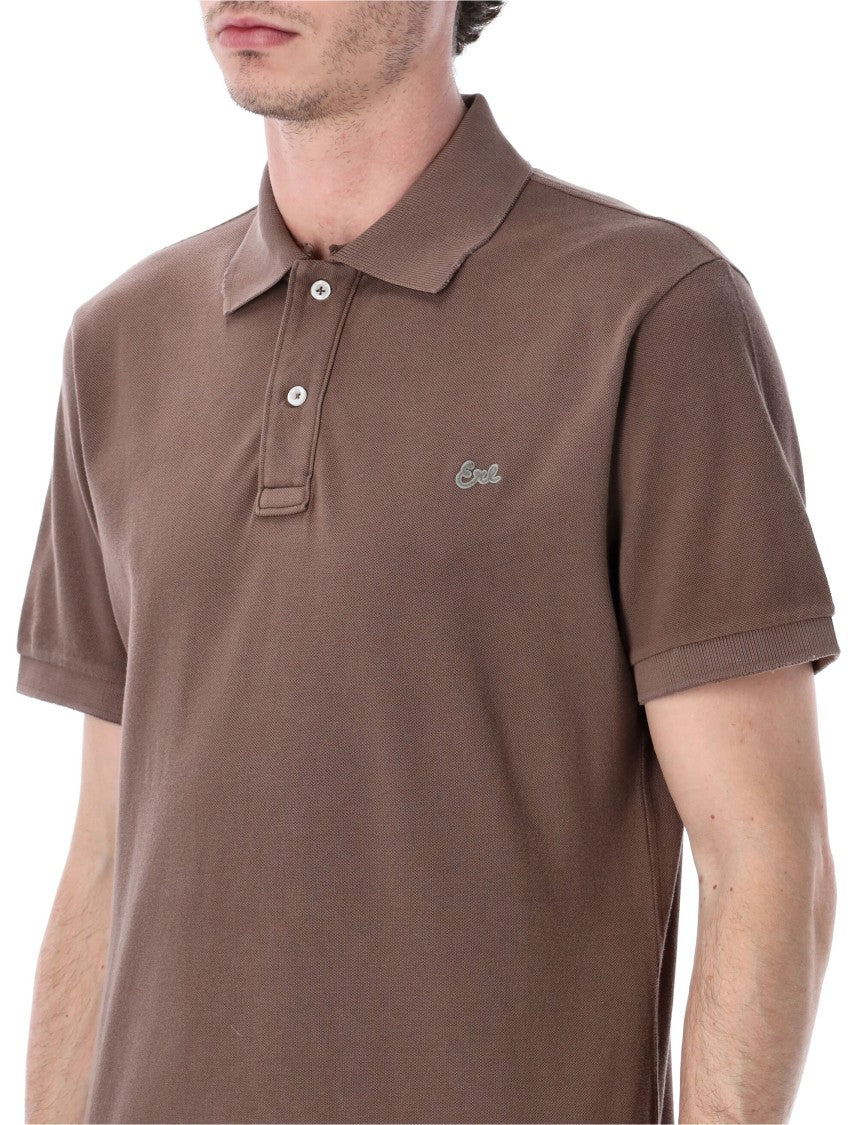 Erl Erl Distressed Cotton Pique Summer Polo