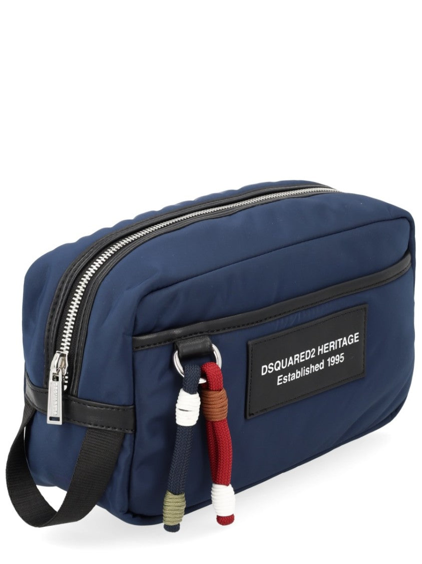 Dsquared2 Heritage Polyester Front Zip Bag