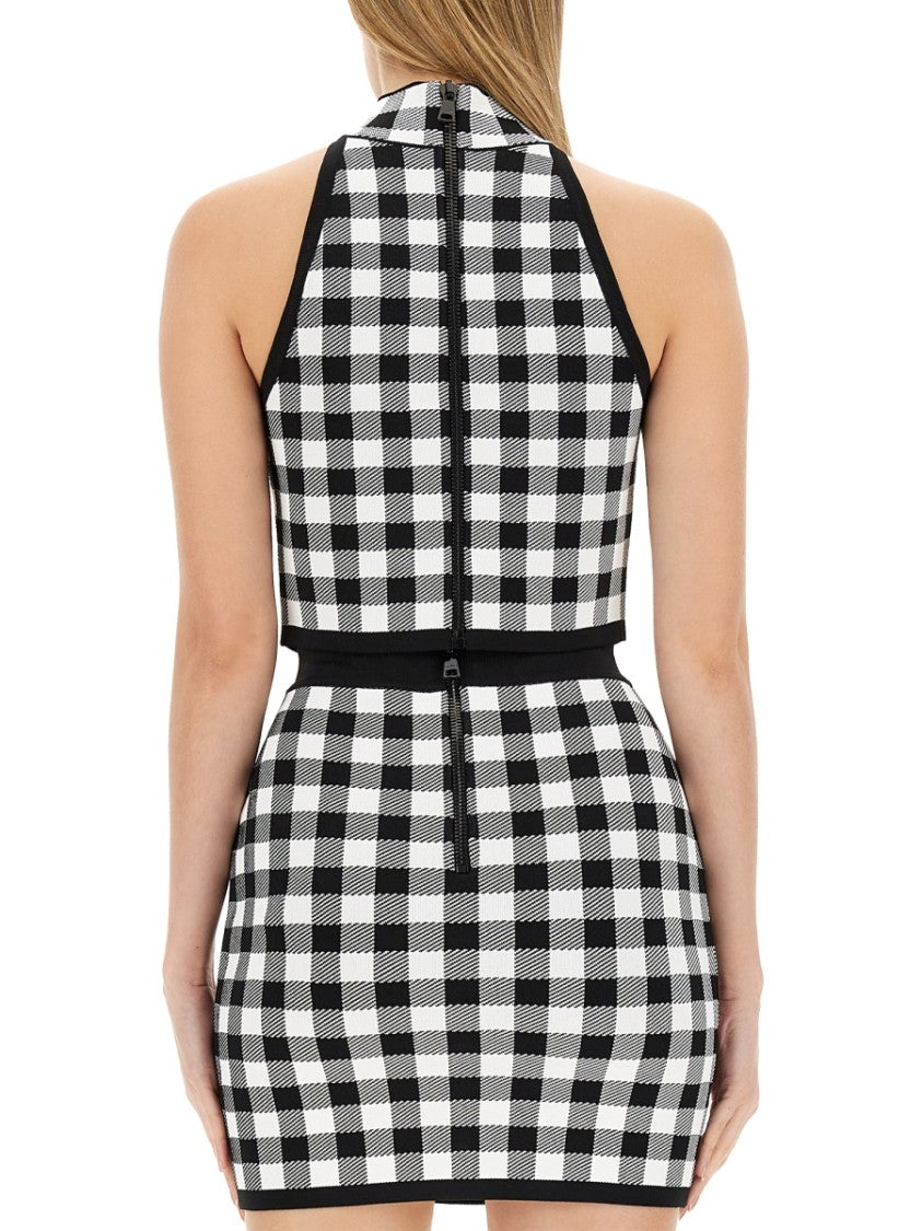 Balmain Fitted High-Neck Top