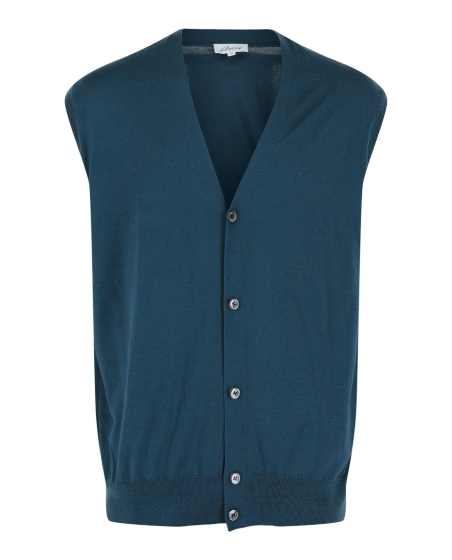 Brioni Wool Button Front Vest