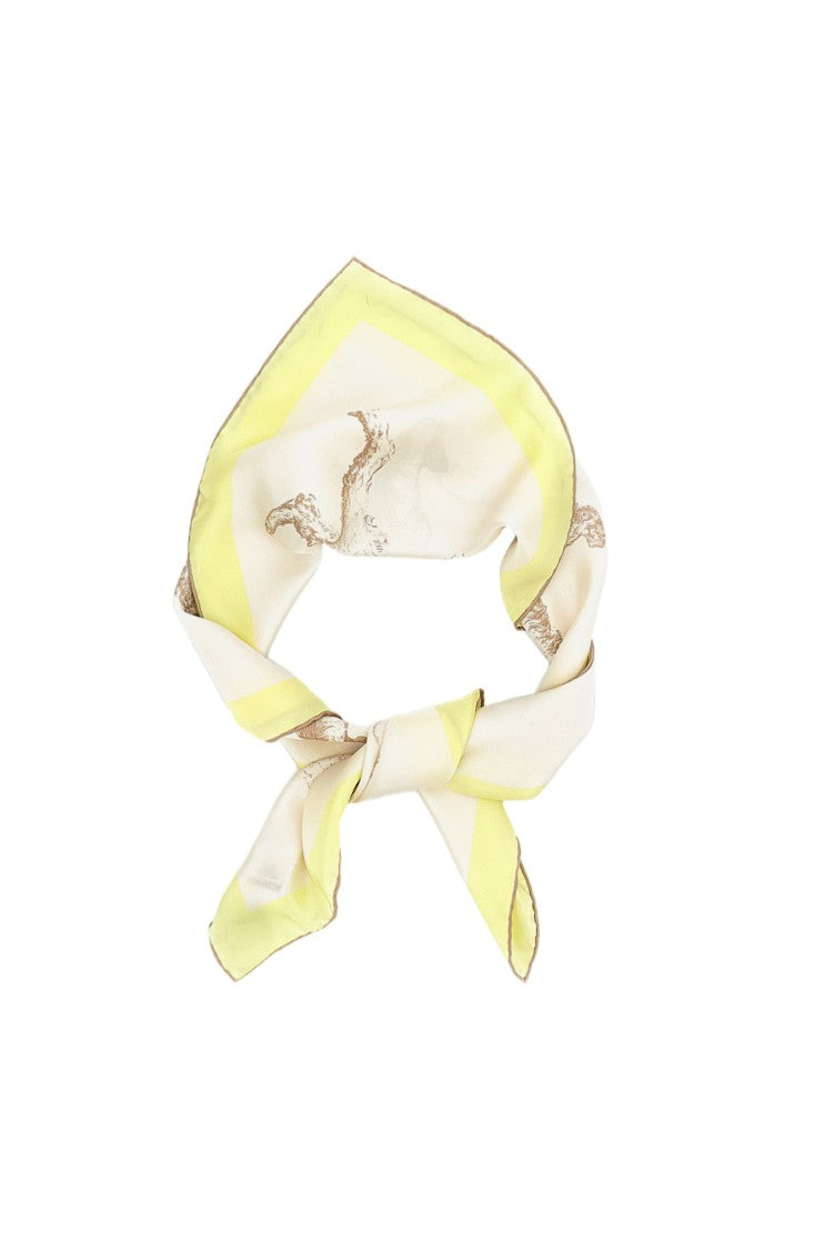 Jacquemus Multicolor Poodle Print Silk Square Scarf