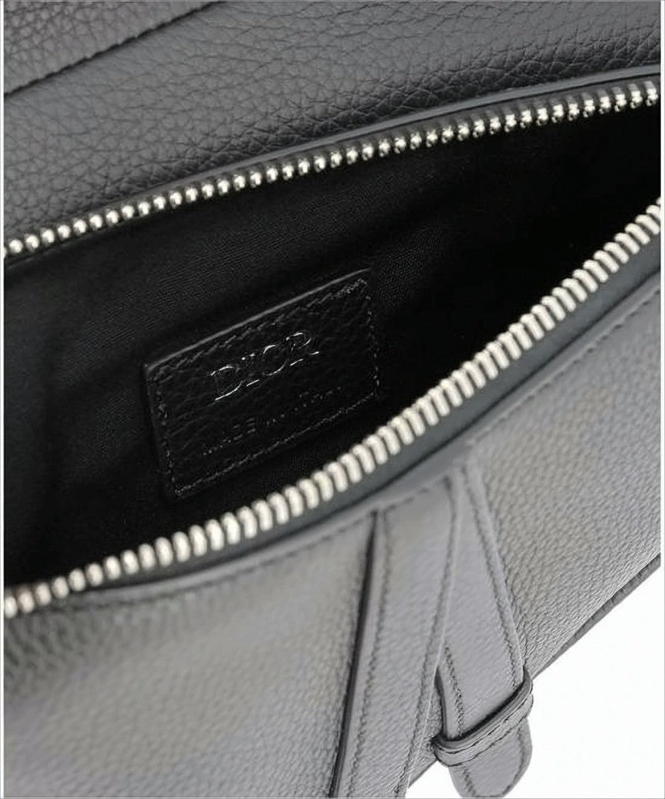 Christian Dior Saddle-Shaped Belt Bag In Textured Cowhide Leather