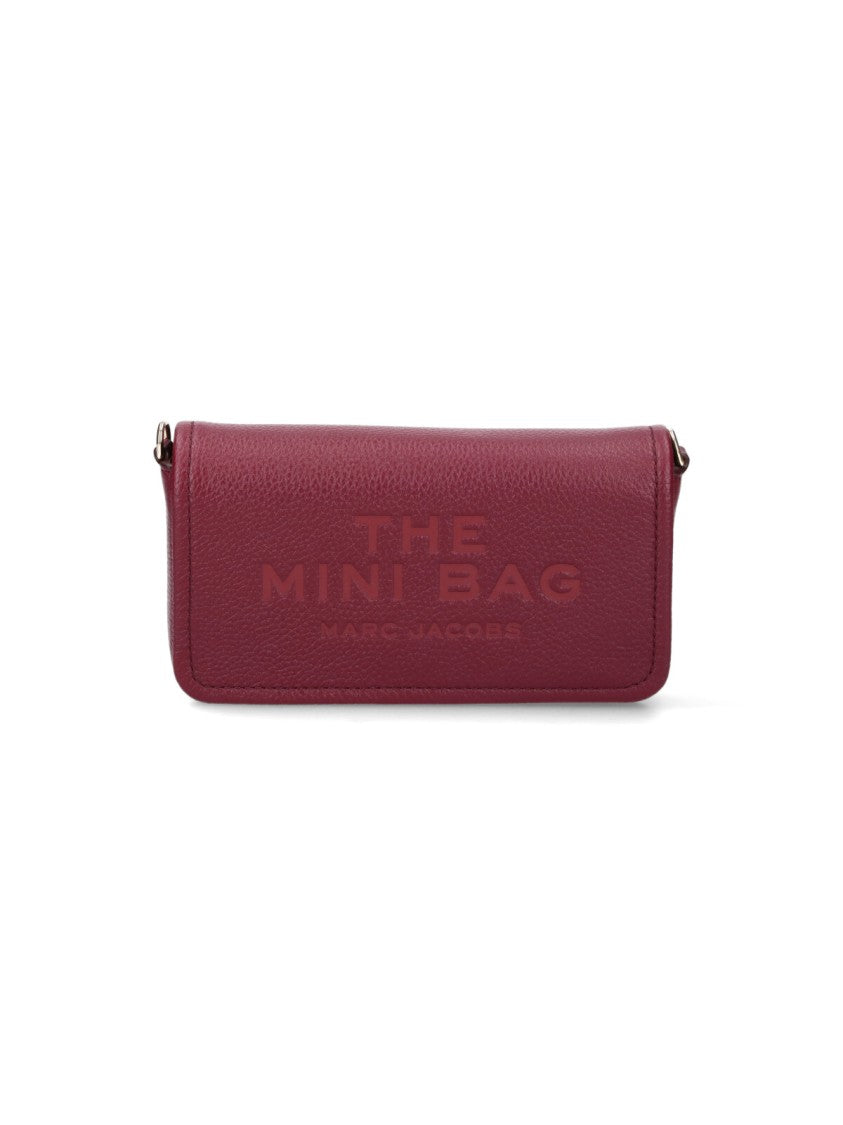 Marc Jacobs Textured Burgundy Crossbody Bag With Adjustable Strap