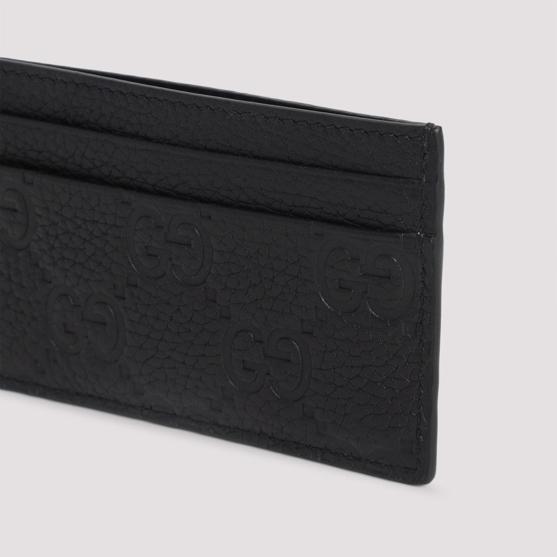 Gucci Textured Black Calfskin Leather Wallet