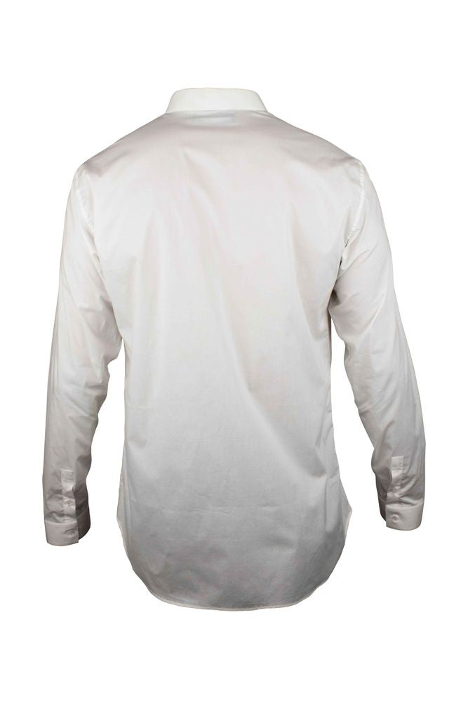 Philipp Plein Off-White Cotton Shirt With Concealed Mother-Of-Pearl Buttons