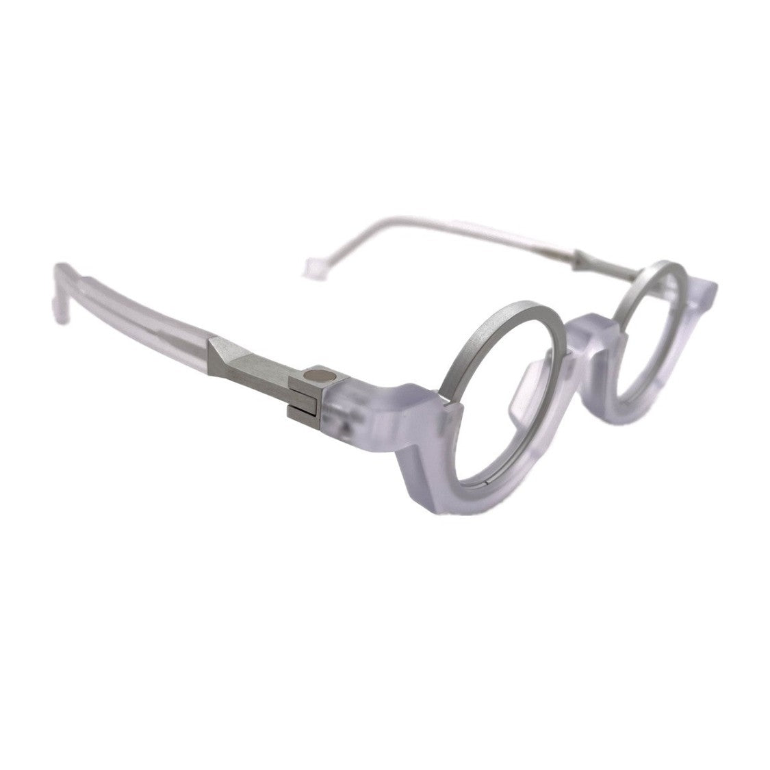 Vava Transparent White Label Wl0083 Bio-Acetate Round Sunglasses
