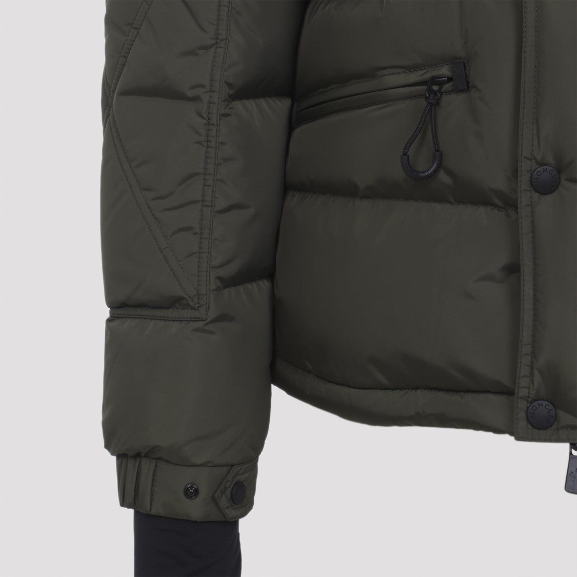 Moncler Grenoble Quilted Green Jacket With Stand-Up Collar And Zipped Pockets