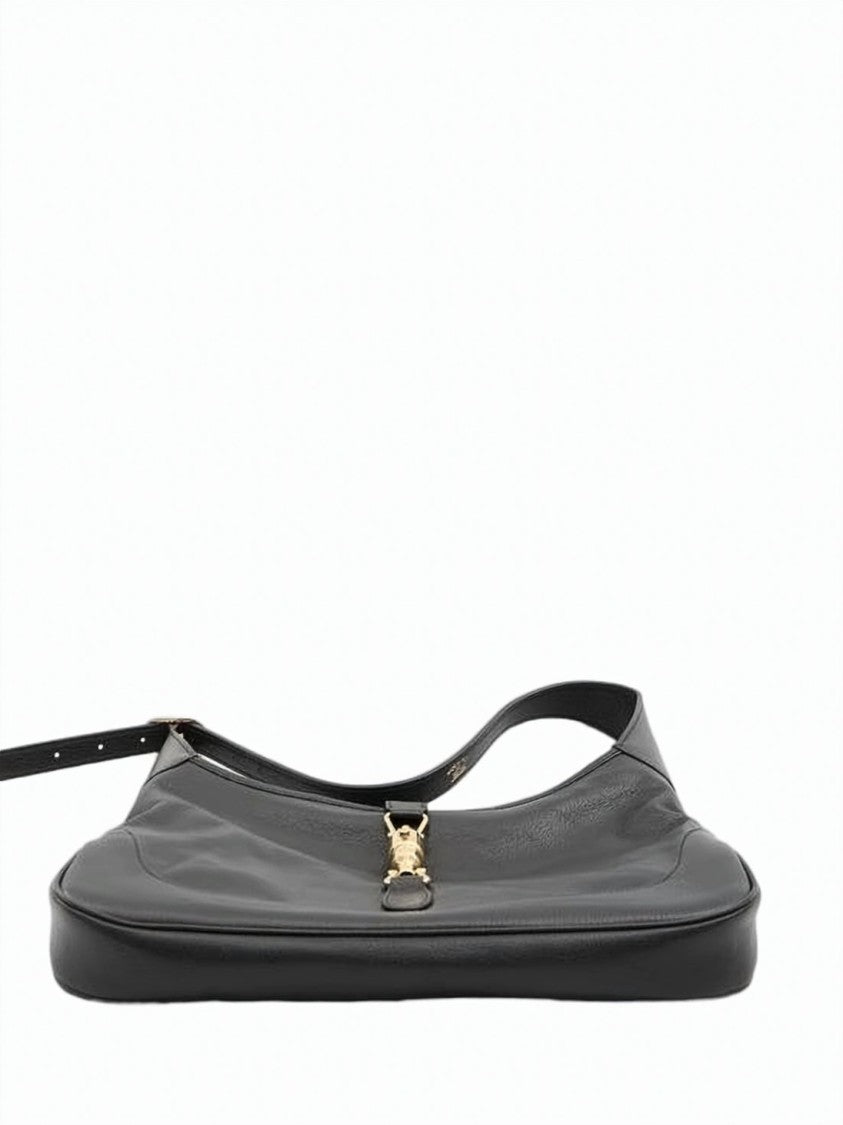 Gucci Medium Shoulder Bag In Smooth Black Cowhide