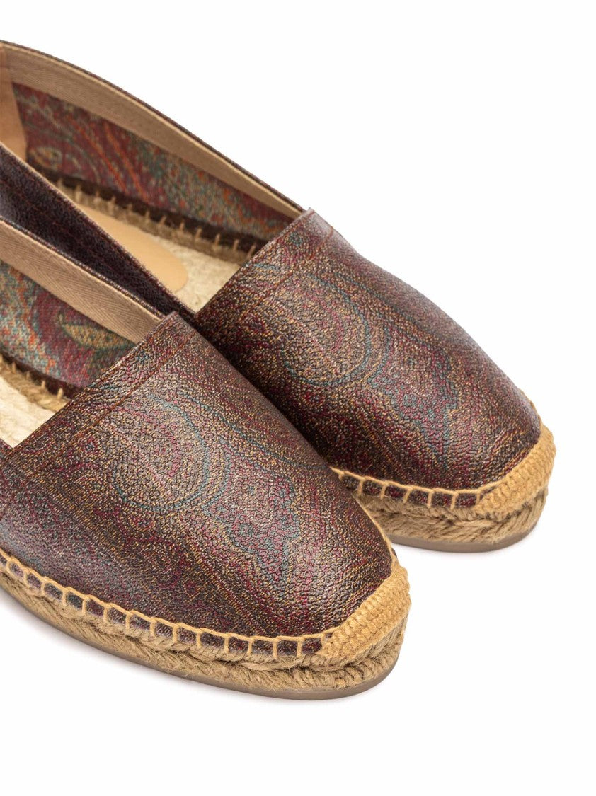 Etro Espadrilles With Paisley Jacquard Canvas And Woven Jute Midsole