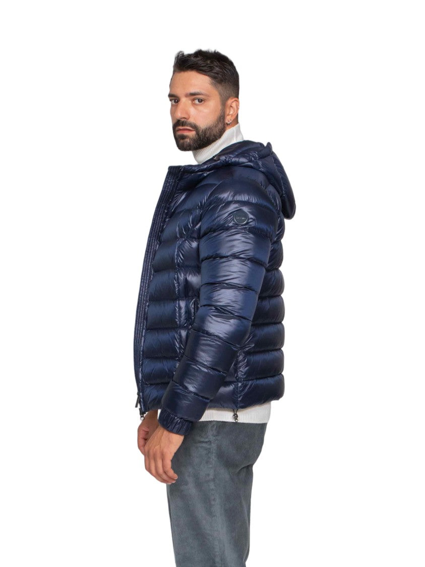 Colmar Shiny Quilted Men's Puffer Jacket With Hood And Elastic Cuffs