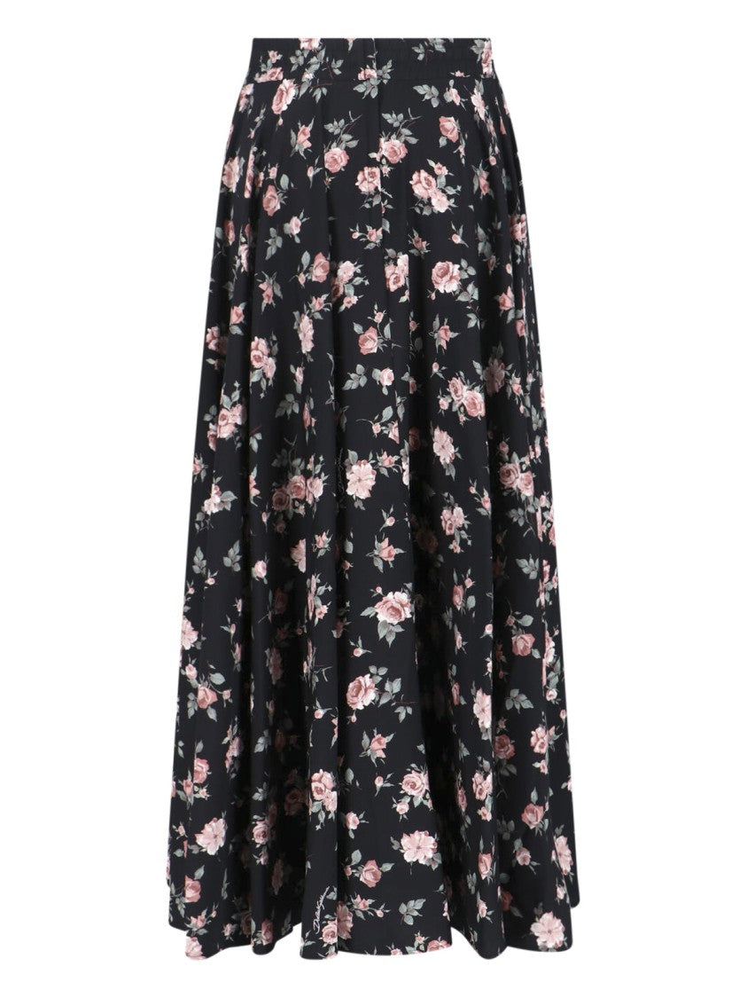 Dolce & Gabbana Tailored Black Skirt With Subtle Sheen