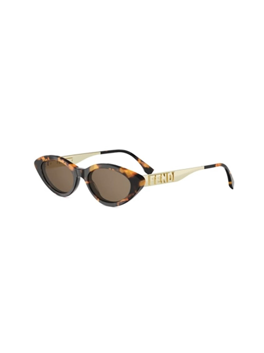 Fendi Tortoiseshell Fe40202i Cat-Eye Gold Sunglasses